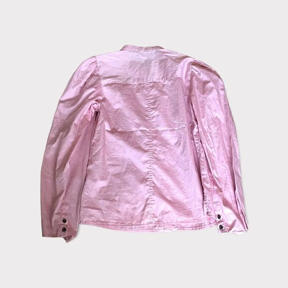 Something Navy | EUC Puff Sleeve Button Down Shirt XXS Pink - Picture 5 of 7